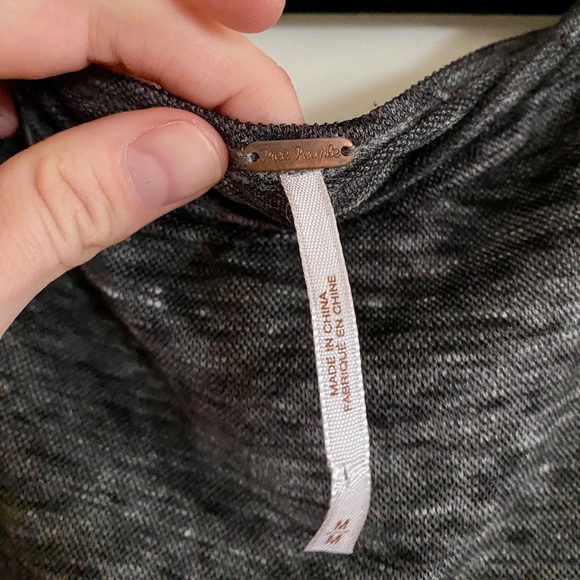 Free People Tidepool Off The Shoulder Lightweight Knit Rouched Long Sleeve Dress - Picture 8 of 13